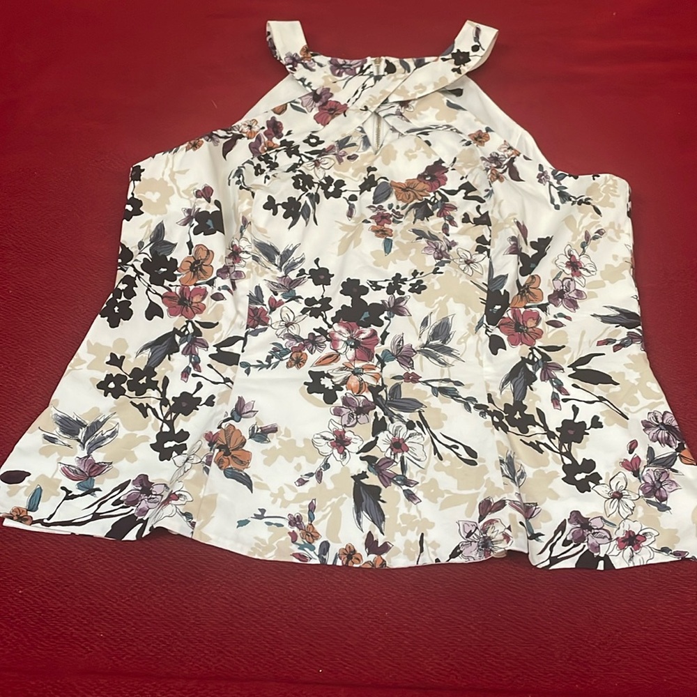 White House Black Market cut top muted colors